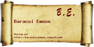 Baracsi Emese névjegykártya
